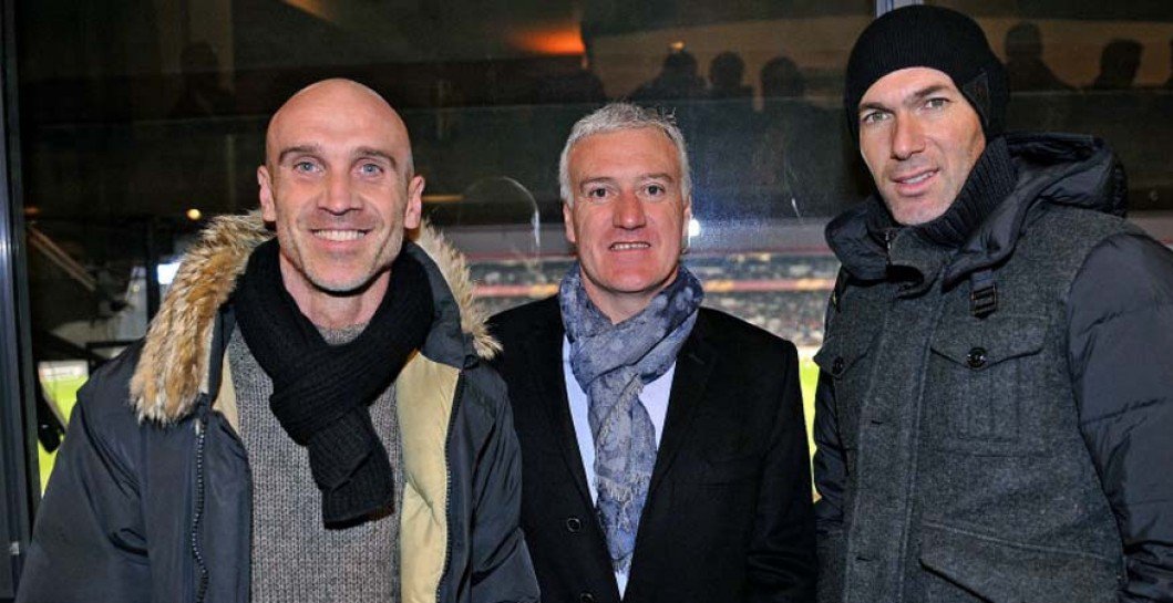 Zidane y Deschamps en un partido