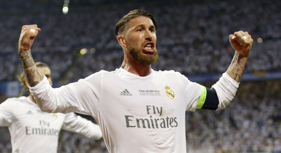 Así celebró Sergio Ramos su gol al Atlético en Milán