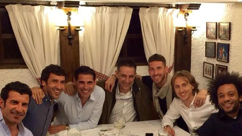 Cena jugadores y ex jugadores Real Madrid