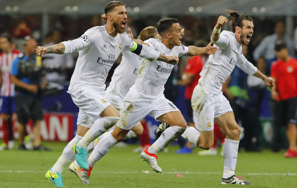Ramos. Vázquez y Bale corren a celebrar la victoria