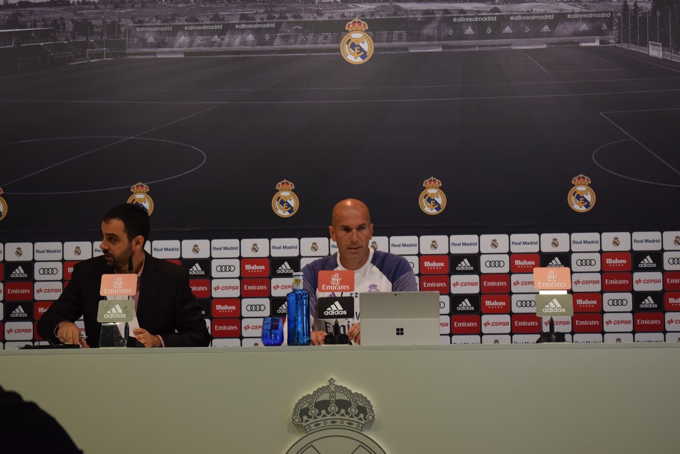 Zidane en la rueda de prensa de este sábado