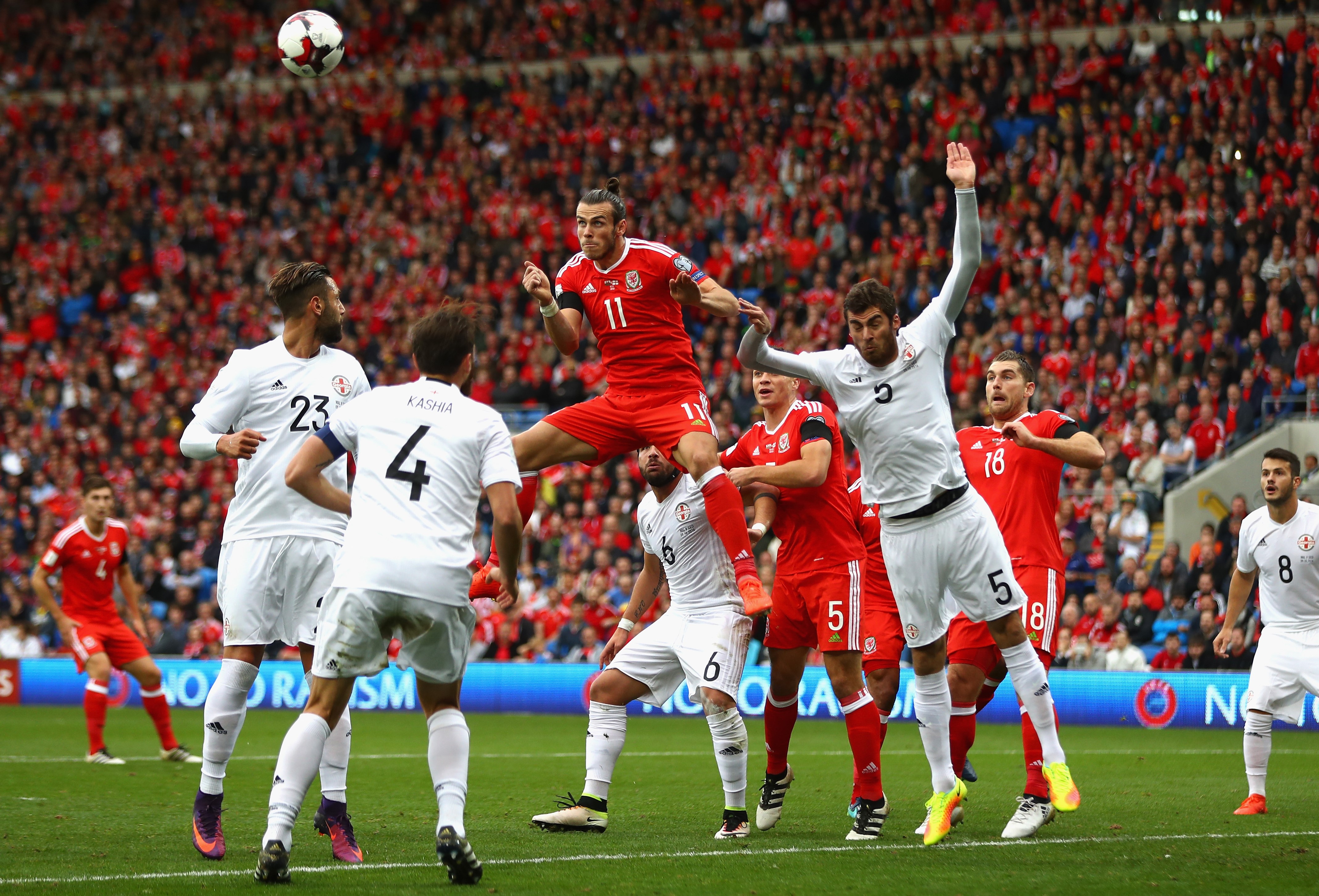 Gareth Bale en un partido con Gales