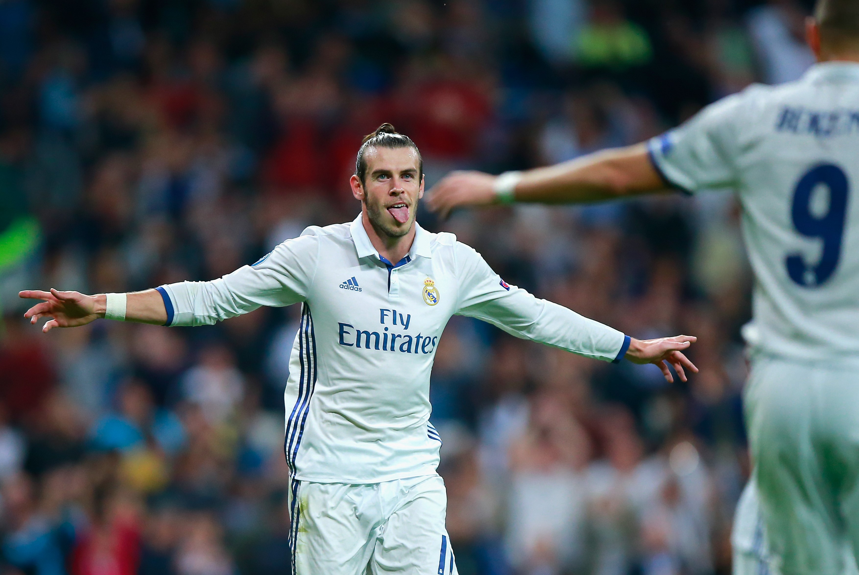Bale celebra un gol en Champions
