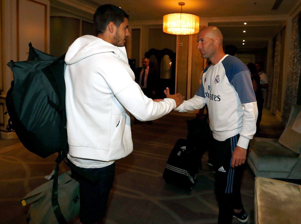 Zidane saluda a Morata