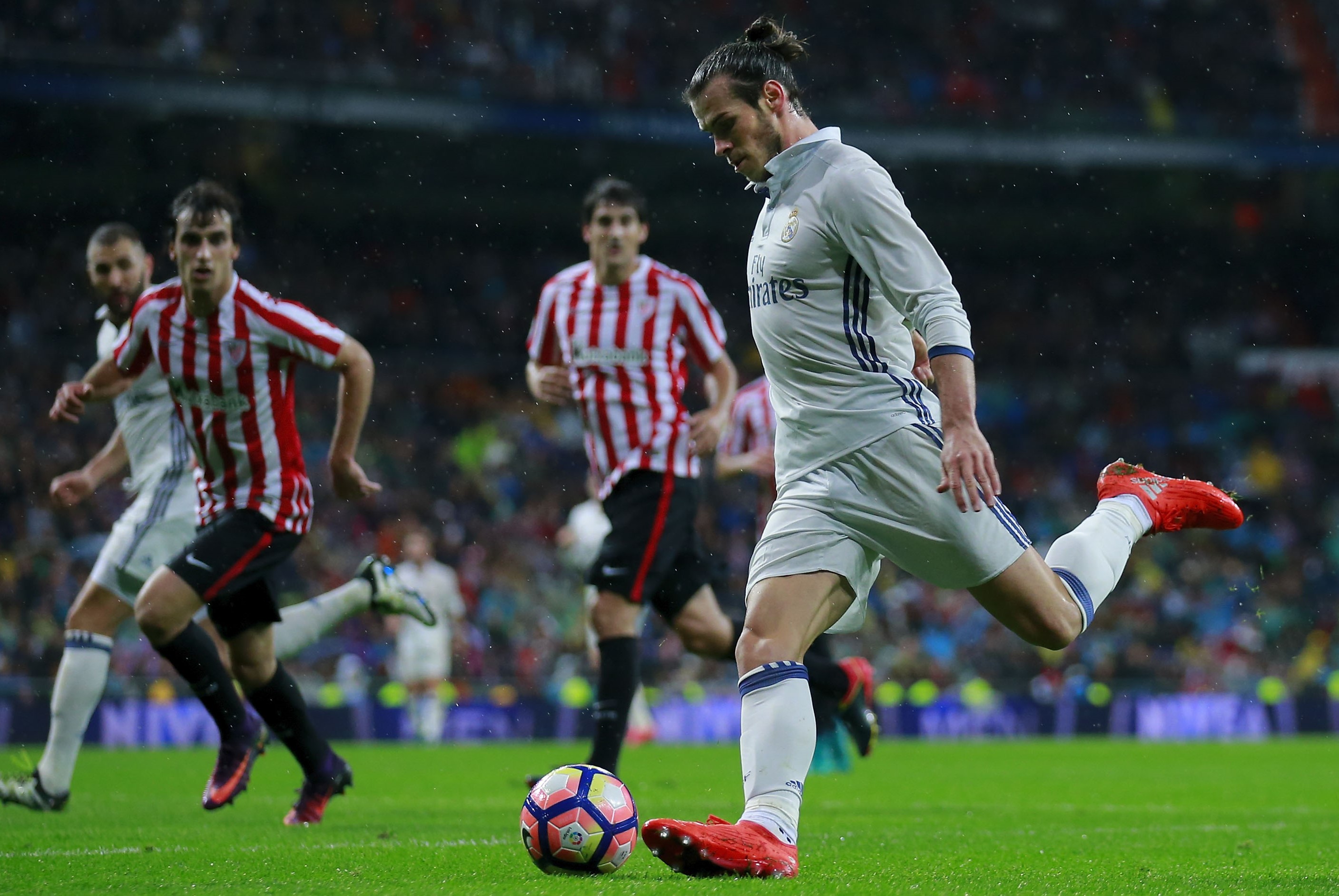 Gareth Bale en un partido con el Madrid