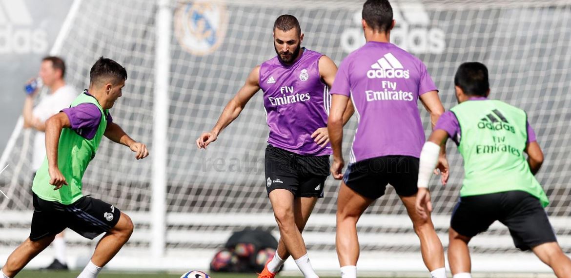 Benzema, Cristiano, entrenamiento Real Madrid