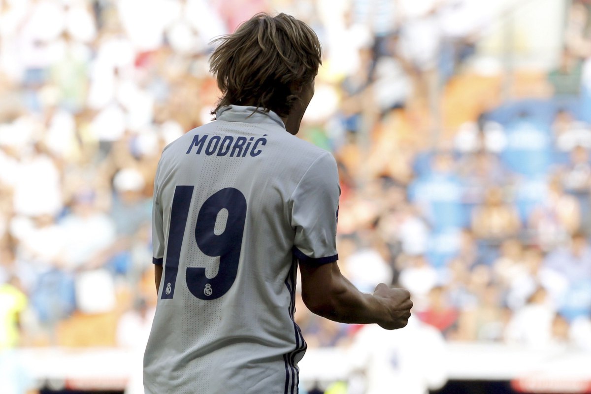 Modric celebra su gol a Osasuna