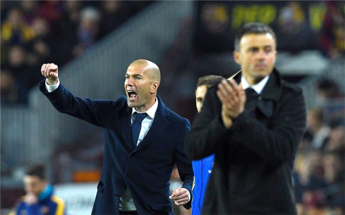 Zidane y Luis Enrique en el último 'Clásico'