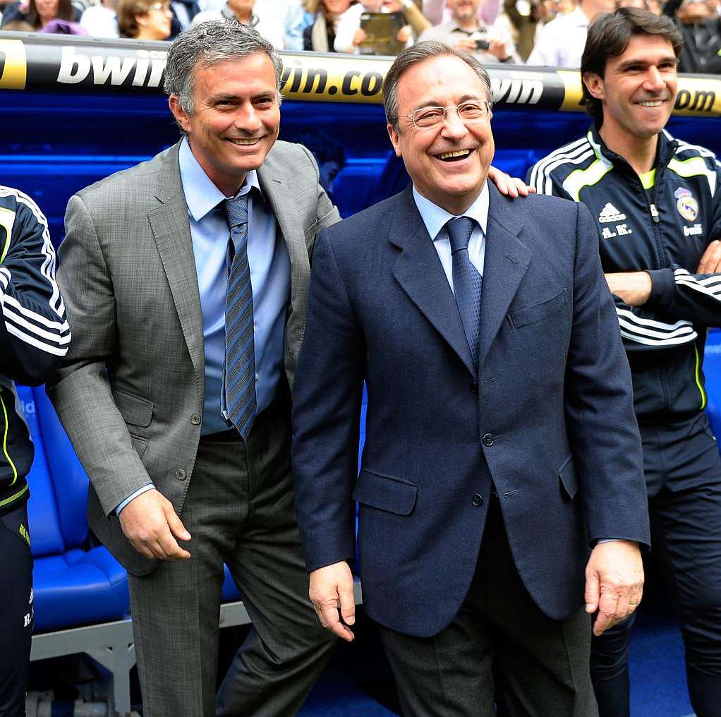Mourinho y Florentino durante la etapa del luso en el club
