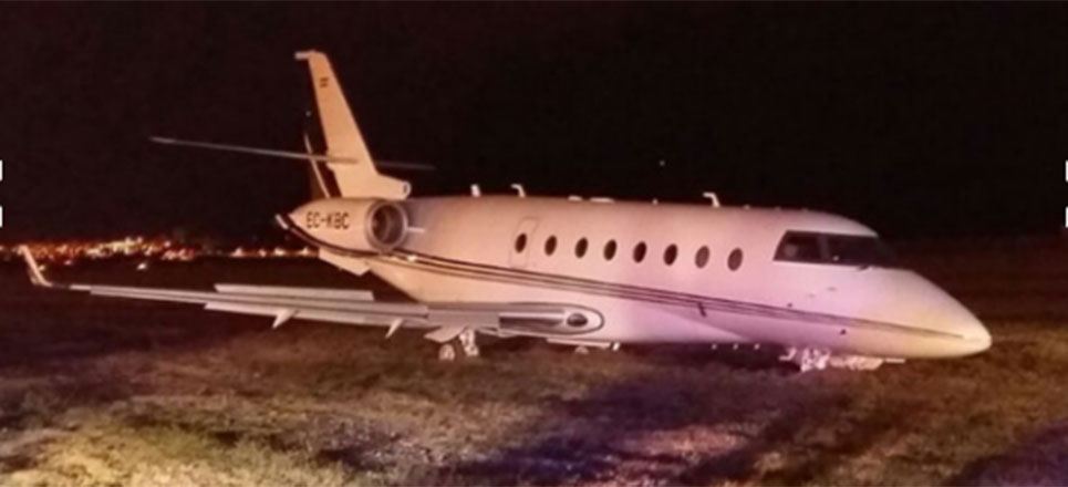 El avión de Cristiano tuvo un accidente sin el 'crack' en su interior