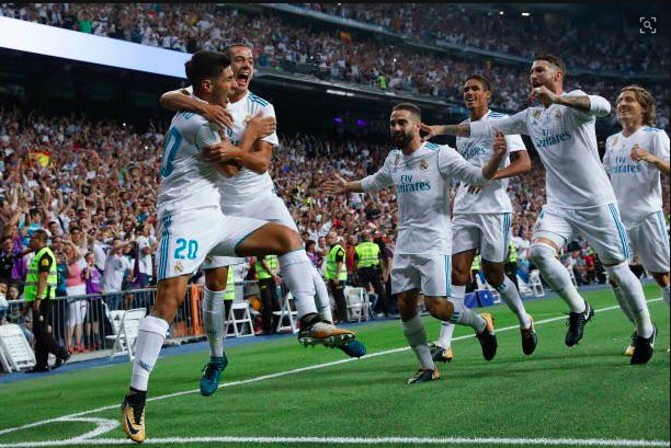Celebración gol de Asensio en la Supercopa