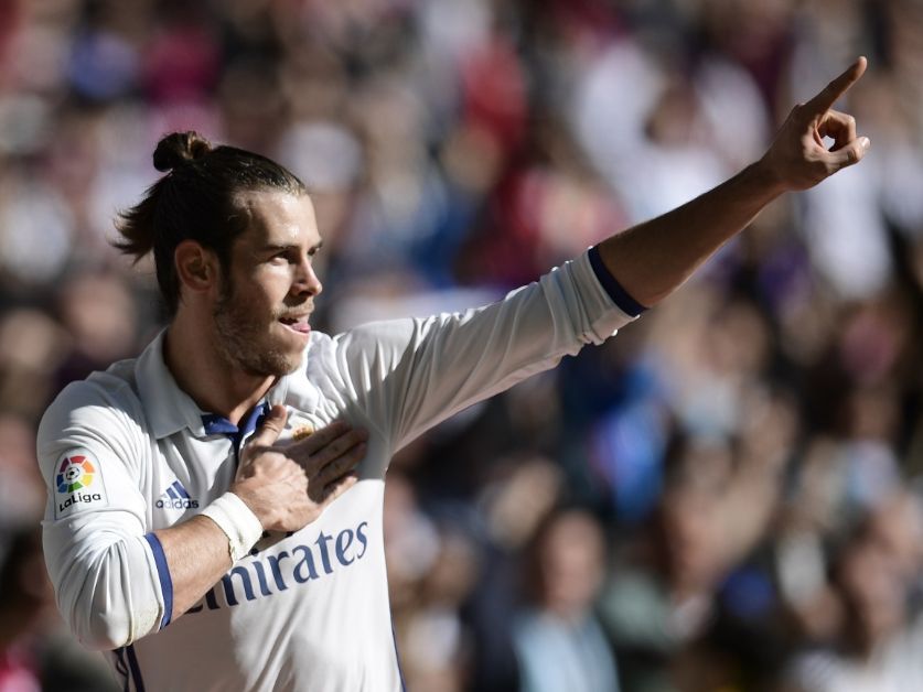 Bale tras marcar su gol al Espanyol