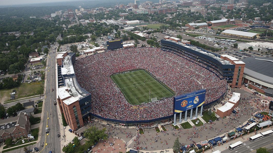 Michigan Stadium, Real Madrid, Manchester United, amistoso