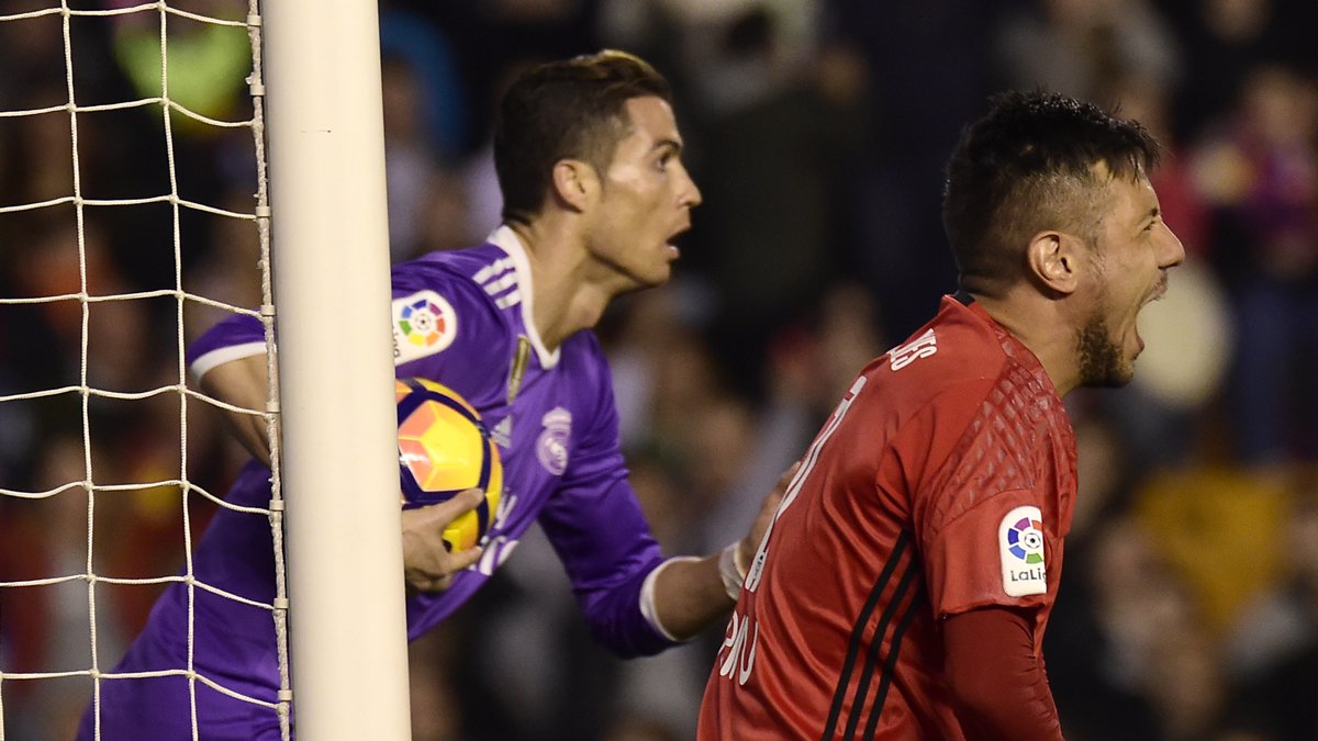 Cristiano Ronaldo tras marcarle al Valencia