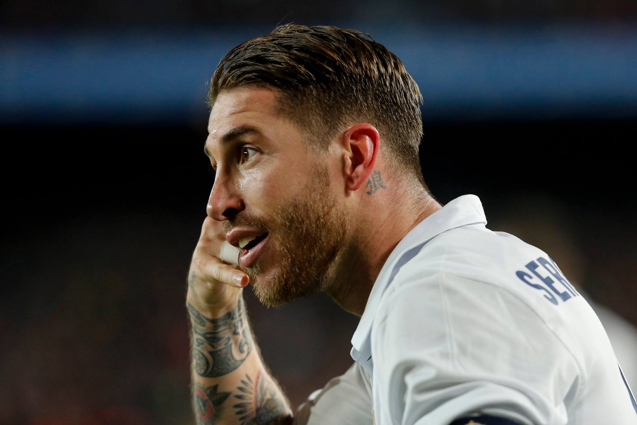 Sergio Ramos celebración en el Camp Nou