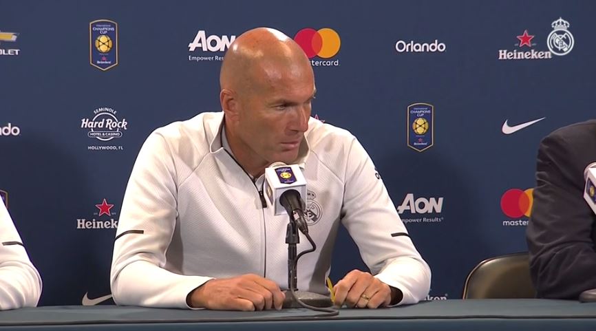 Zidane rueda de prensa Internacional Champions Cup
