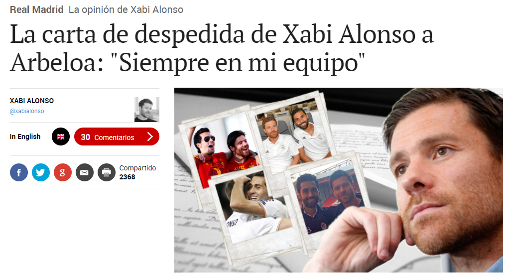 Despedida de Xabi Alonso a Arbeloa
