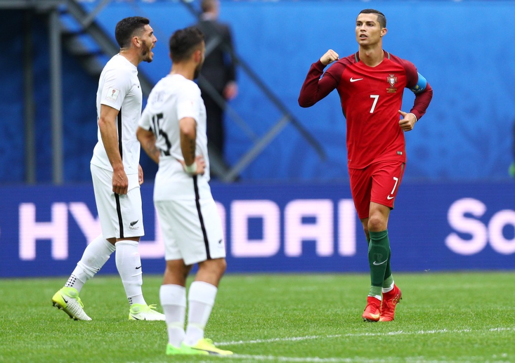 Cristiano Ronaldo gol a Nueva Zelanda