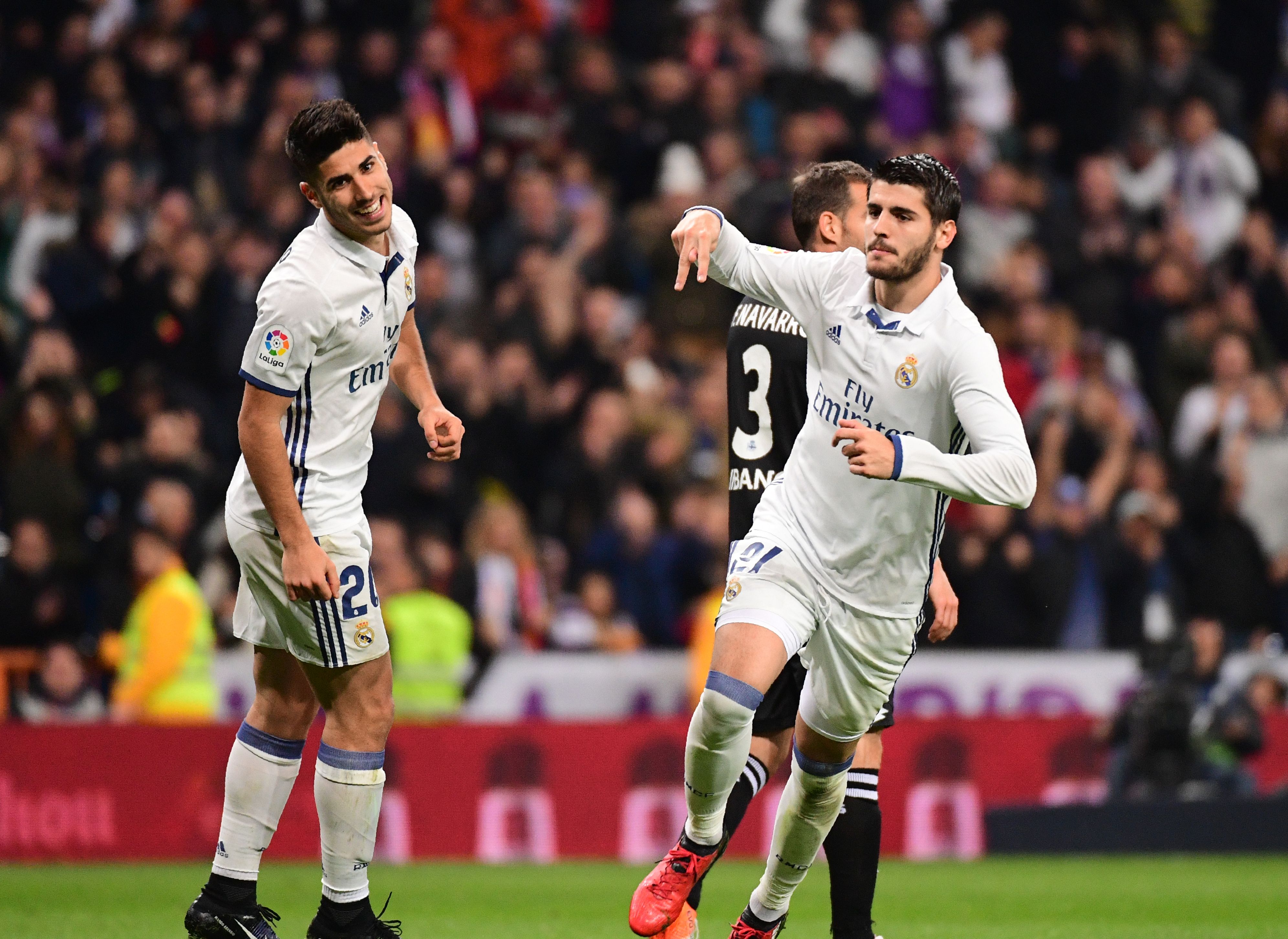 Morata celebra un gol contra el Depor