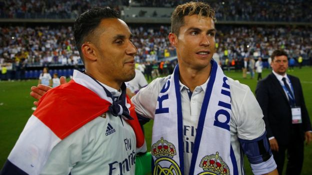 Cristiano Ronaldo y Keylor Navas