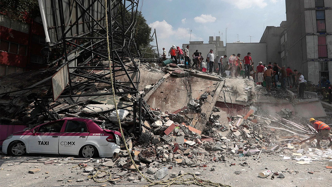 Destrozos, terremoto, México