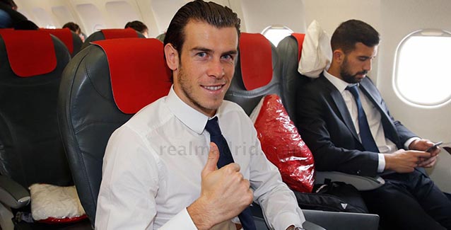 Gareth Bale viajó con el resto del equipo a Turín