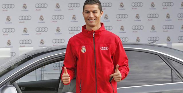 Cristiano Ronaldo recogió así su Audi