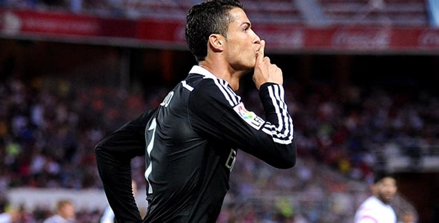 Así celebró Cristiano Ronaldo uno de sus goles en el Pizjuán