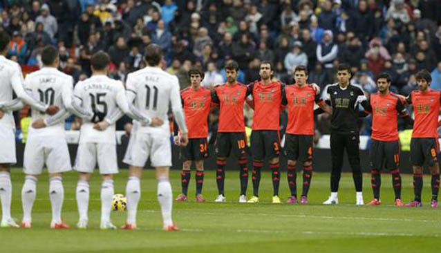 Minuto de silencio en el Real Madrid-Real Sociedad
