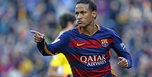Neymar celebra un gol esta temporada
