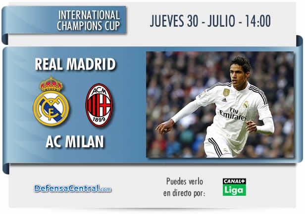 Fecha y hora del partido entre el Real Madrid y el Milan