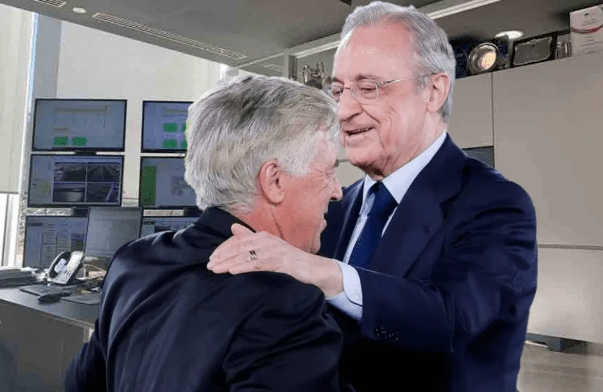 Carlo Ancelotti y Florentino Pérez.