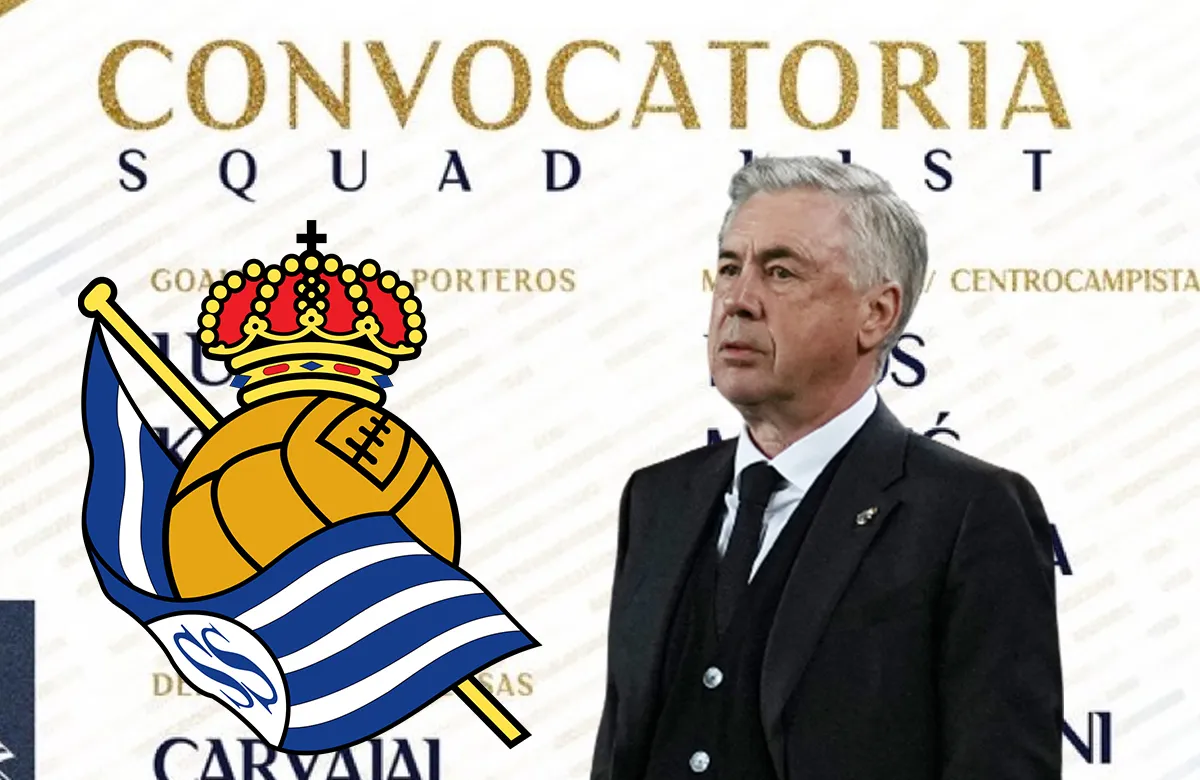 Sorpresa de Ancelotti contra la Real Sociedad: convocatoria con dos bajas grandes