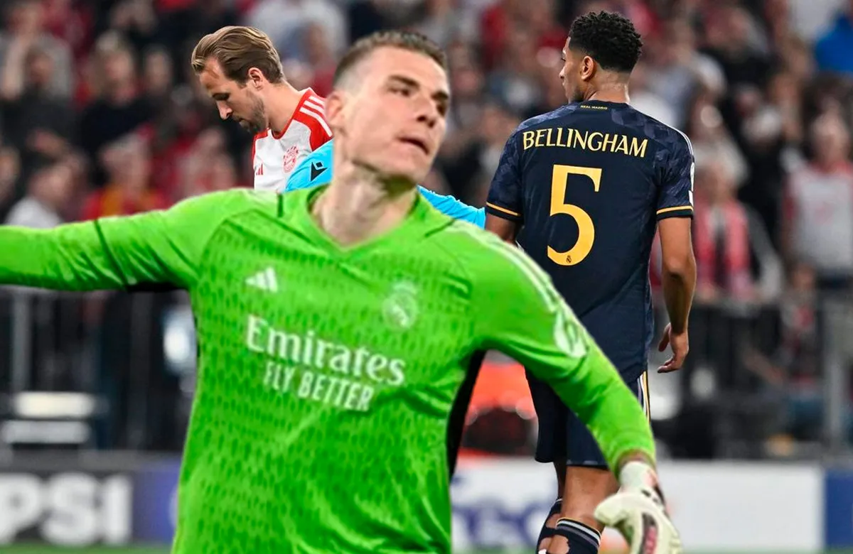 El gesto de Bellingham pudo evitar el gol del Bayern: Lunin no le entendió