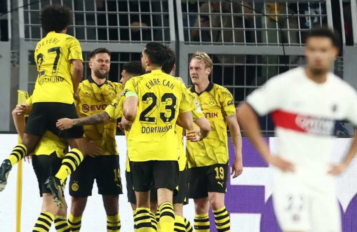 El Borussia Dortmund celebrando su gol