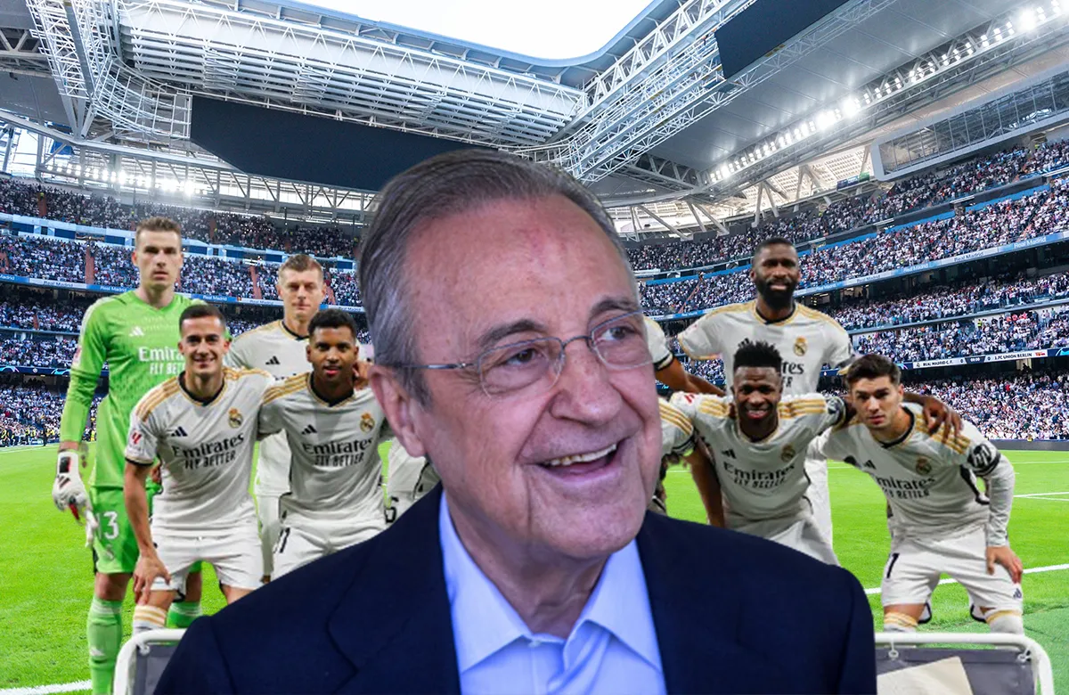 Florentino Pérez y once del Real Madrid