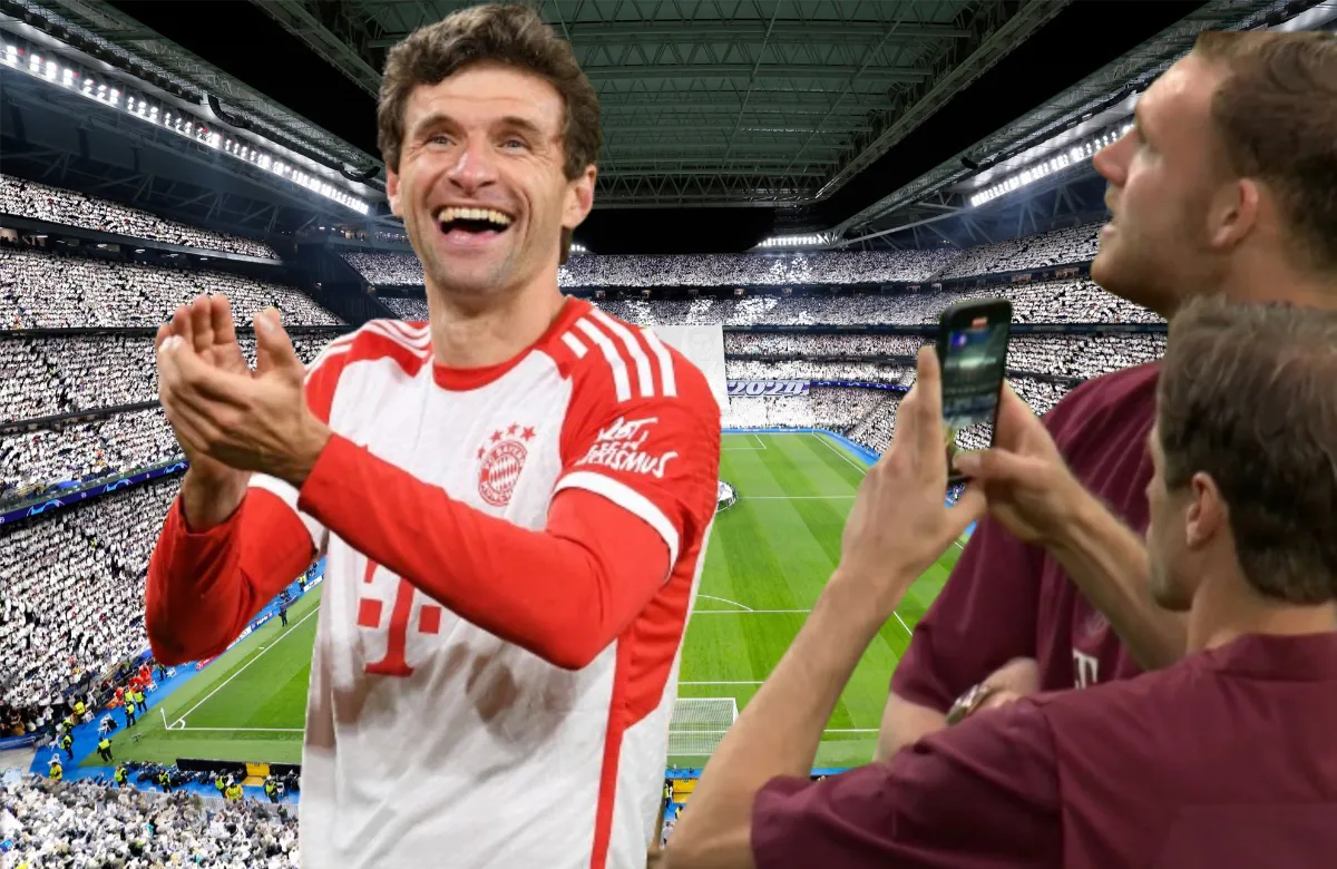 Müller alucinó con el videomarcador del Bernabéu: grabó una imagen con su móvil