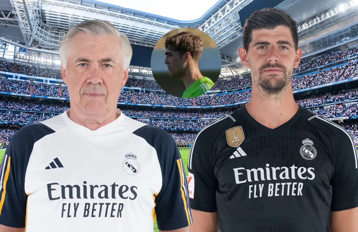 Mide 2 metros y Ancelotti le tiene fichado: el Madrid le ve como relevo de Courtois