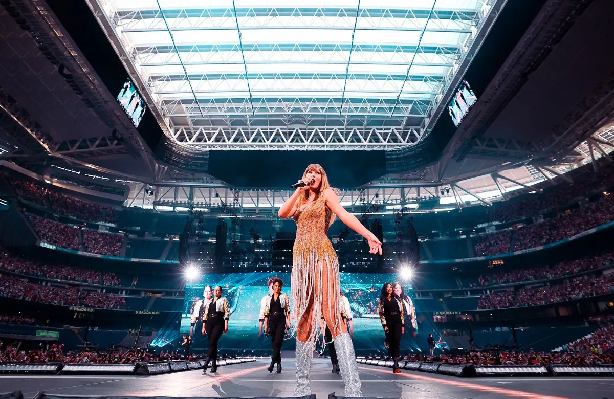 Taylor Swift, en uno de sus recientes conciertos en el Bernabéu.