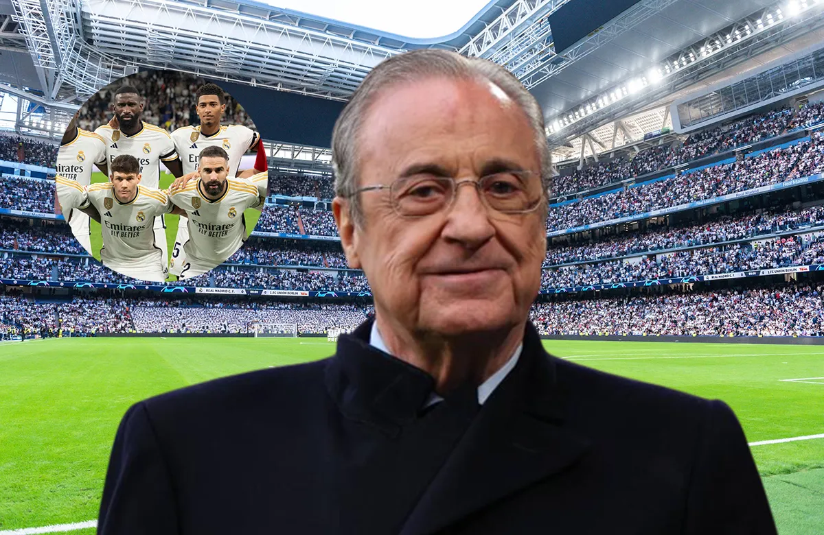 Florentino Pérez y once del Real Madrid