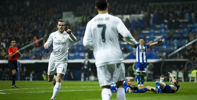 Cristiano y Bale en un partido ante el Deportivo de la Coruña