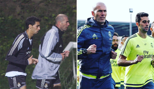 Arbeloa, junto a Zidane