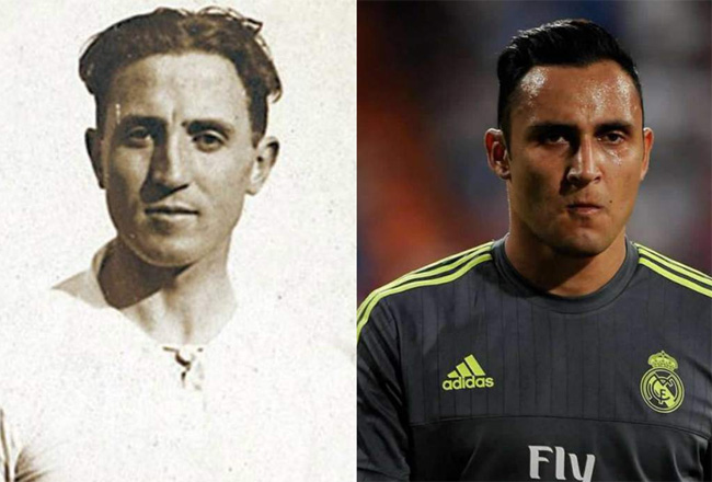 Don Santiago Bernabéu y Keylor Navas