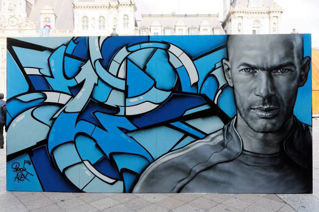 El grafiti de Zinedine Zidane