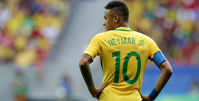 Neymar en un partido de los presentes Juegos Olímpicos