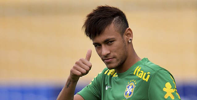 Neymar en la concentración de la selección brasileña