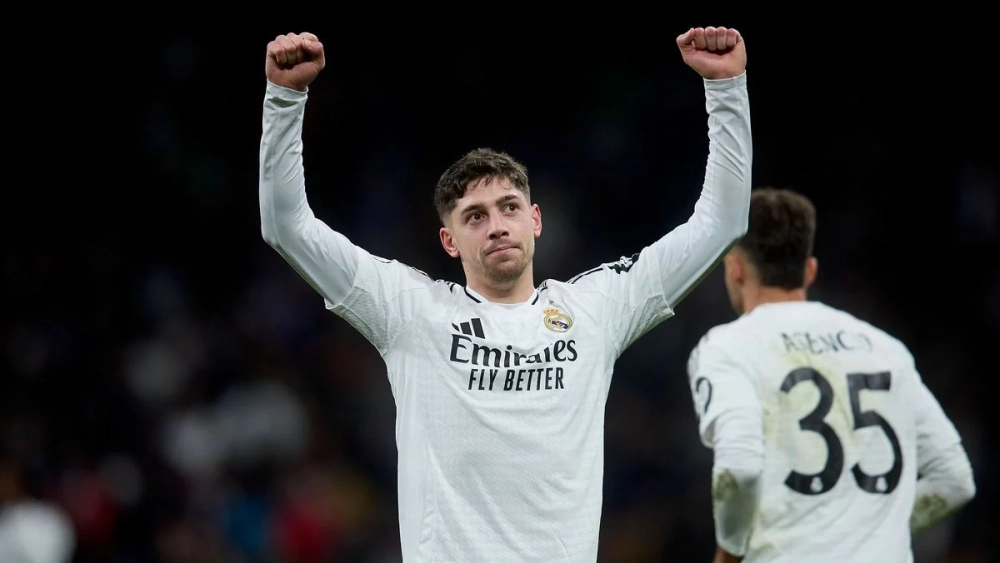 Fede Valverde durante un partido con el Real Madrid. Fede Valverde durante un partido con el Real Madrid.
