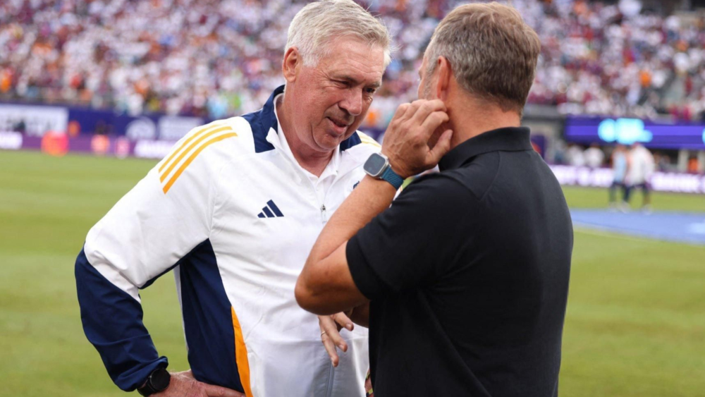 Carlo Ancelotti y Hansi Flick en la pretemporada 24/25 en Estados Unidos Carlo Ancelotti y Hansi Flick en la pretemporada 24/25 en Estados Unidos