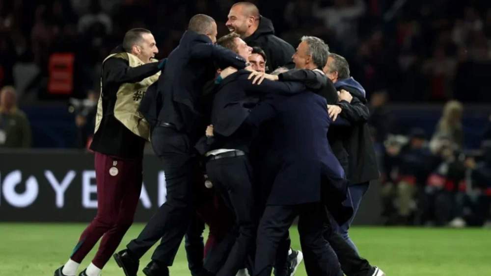 luis enrique psg celebracion luis enrique psg celebracion
