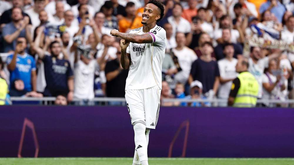 eder militao celebra gol eder militao celebra gol